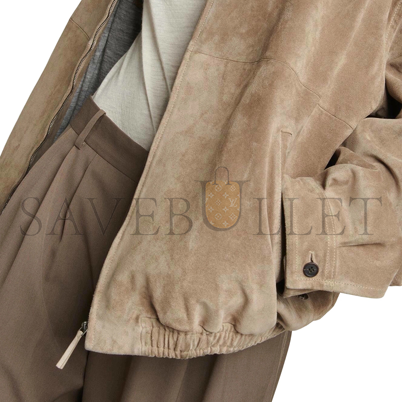 THE ROW RONAN SUEDE BOMBER JACKET